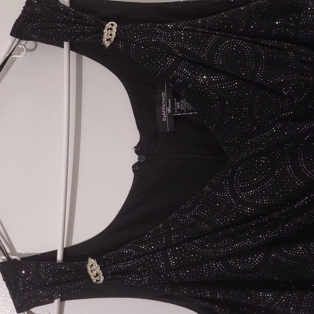 Long black glitter prom/ evening dress
